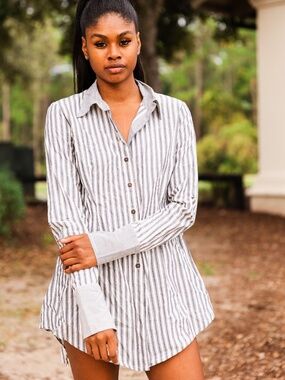 Brenda Knight for Free People oversized shirt dress – Size XS